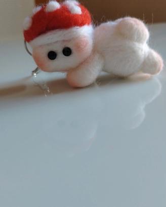 Portachiavi o Charm Borsa fatto a mano in Lana 