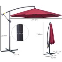 Ombrellone da Giardino 3x2.5 m