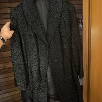 Pelliccia agnellino di persia nero anni 90