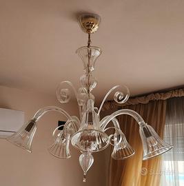 lampadario in vetro di murano 