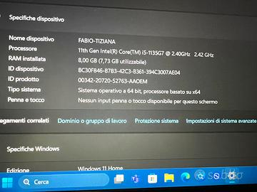 Samsung Galaxy Book 15,6”, i5, 11ª generazione
