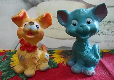 2 Cani Giocattolo gomma. 1 ledraplastc 1 Babyplast