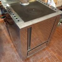 Stufa a legna Focus 60x60 acciaio inox