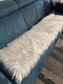 Set Tapetti copridivano  bianchi effetto pelliccia