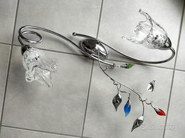 Lampadario a due luci a parete o soffitto
