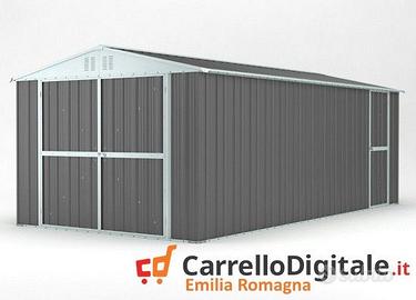 Garage in acciaio 327x611cm 19mq grigio scuro