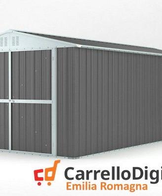 Garage in acciaio 327x611cm 19mq grigio scuro