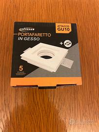5 portafaretti da incasso in gesso Universo GU10