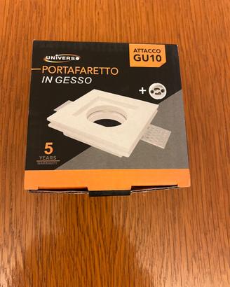 5 portafaretti da incasso in gesso Universo GU10