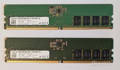 2x Micron DDR5 16GB 5600MHz UDIMM (32GB totali)