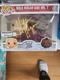 Funko pop Hulk Hogan e Mr. T autografato con COA 