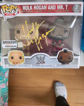 Funko pop Hulk Hogan e Mr. T autografato con COA 