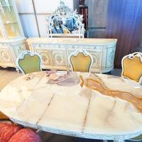 Tavolo Stile Barocco con Piano in Alabastro – 2461