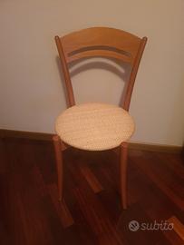 Sedie ciliegio con seduta in paglia