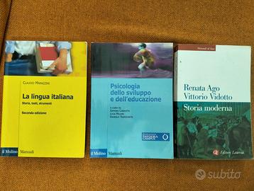3 Libri di Psicologia Storia e Italiano