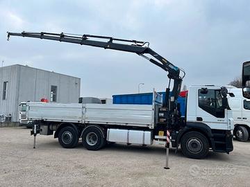 Iveco Magirus 3 assi gru + cassone