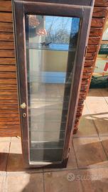 bacheca vetro e legno vintage