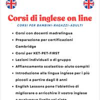 Corsi con madrelingua inglese