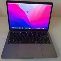 Macbook pro 13” 4 porte Thunderbolt con custodia