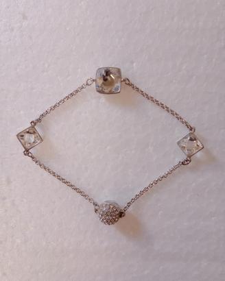 Braccialetto in metallo con cristalli Swarovski 