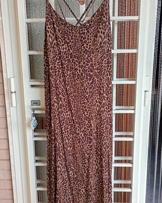 Vestito estivo stampa animalier+collana.