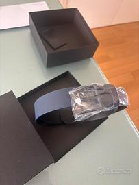 Piquadro Corner cintura con fibbia, blu. Nuova.