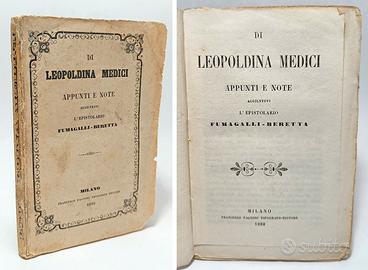 APPUNTI E NOTE EPISTOLARIO FUMAGALLI-BERETTA 1859