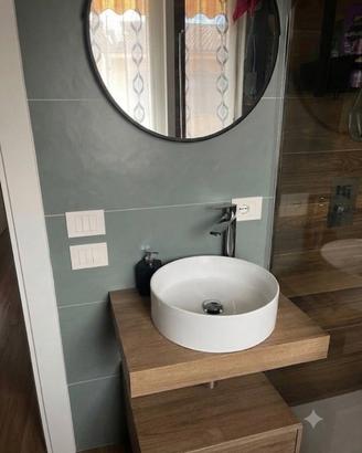 set bagno mensola, lavabo, rubinetto paffoni