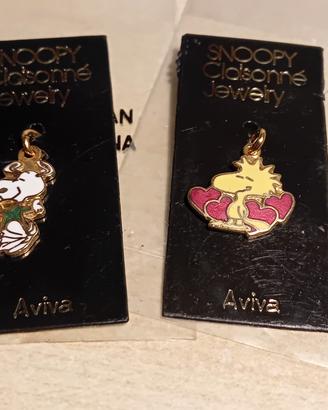 vinta ciondolo per gioielli in cloisonné di Snoopy