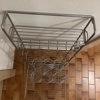 Struttura acciaio inox porta oggetti/bottiglie