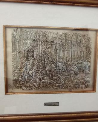 Quadro in argento 800 con cornice