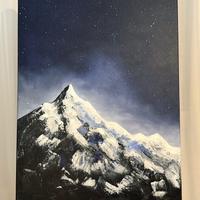 Tele quadro “La montagna baciata dalle stelle”