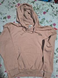 felpa chiara con cappuccio 