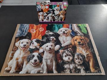 puzzle 1000 "dogs in a basket" Jumbo