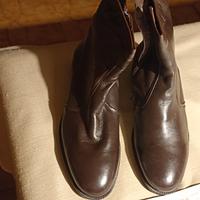 Stivaletti uomo marroni nuovi in pelle n. 43