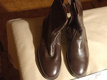 Stivaletti uomo marroni nuovi in pelle n. 43