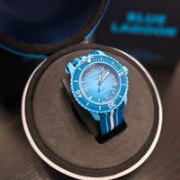Swatch x Blancpain Fifty Fhatoms BLUE LAGOON full 