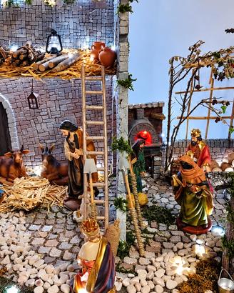 PRESEPE ARTIGIANALE  a due livelli 