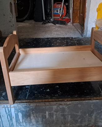 lettino bambole legno cicciobello gioco dormire