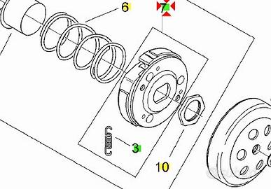 Frizione centrifuga Aprilia SR50 Ditech AP5RMR0000