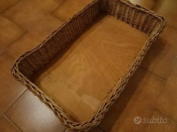 CESTO RETTANGOLARE IN RATTAN