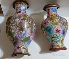 2 Vasi antichi cinesi cloisonne deformati 
