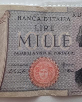 Banconota Mille 1000 Lire Giuseppe Verdi 1969
