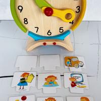 PlanToys Orologio Educativo in Legno Montessori