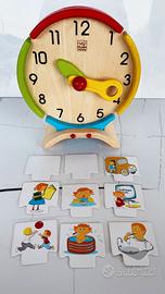 PlanToys Orologio Educativo in Legno Montessori