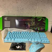 Tastiera wireless illuminata 87 tasti mouse tappet