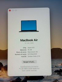 Macbook Air M3 13” 16/256