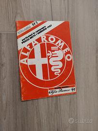 alfa romeo catalogo accessori e ricambi 1987
