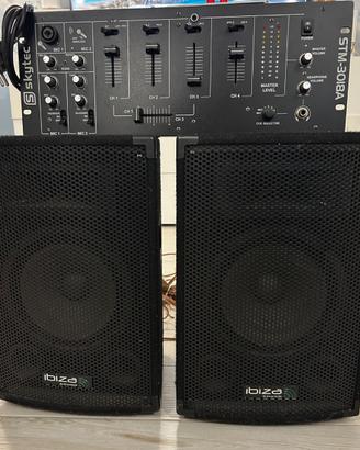 Casse e mixer amplificato