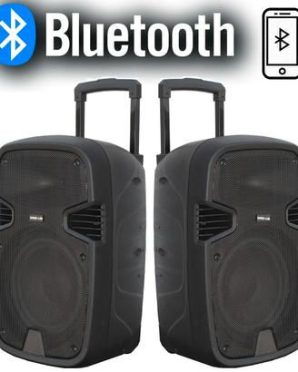 Casse attive 900W 10'' Bluetooth USB Radio Karaoke